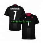 Camisolas de futebol Georgia Kvaratskhelia 7 Equipamento Alternativa Euro 2024 Manga Curta